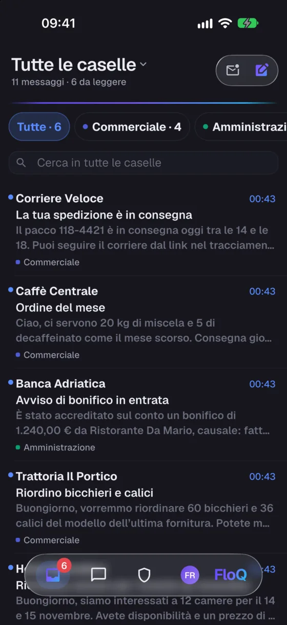 La posta di FloQ su iPhone